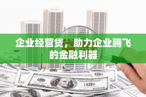 双江企业经营贷，助力企业腾飞的金融利器