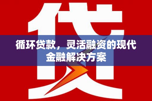 双江循环贷款，灵活融资的现代金融解决方案