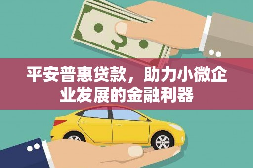 双江平安普惠贷款，助力小微企业发展的金融利器