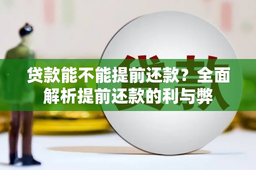 双江贷款能不能提前还款？全面解析提前还款的利与弊