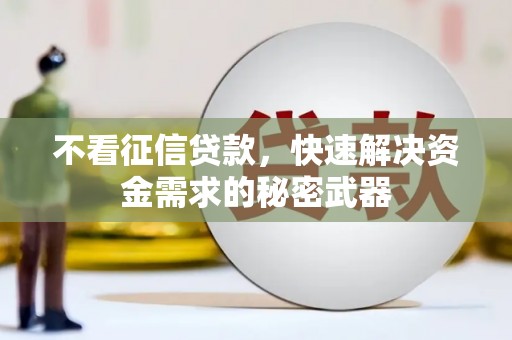双江不看征信贷款，快速解决资金需求的秘密武器