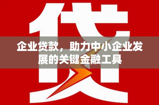 双江企业贷款，助力中小企业发展的关键金融工具
