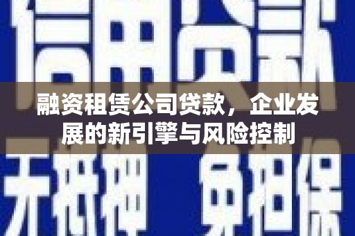 双江融资租赁公司贷款，企业发展的新引擎与风险控制