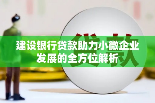 双江建设银行贷款助力小微企业发展的全方位解析