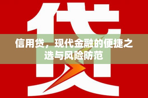 双江信用贷，现代金融的便捷之选与风险防范