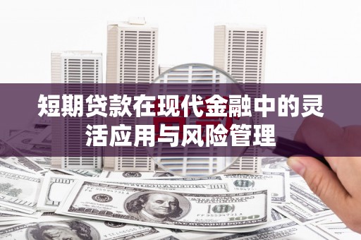 双江短期贷款在现代金融中的灵活应用与风险管理